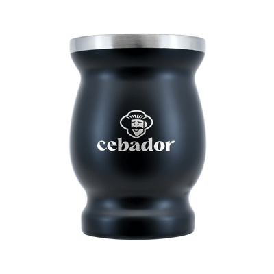TermoMate Cebador – termosmugg för yerba mate – 190 ml (svart)