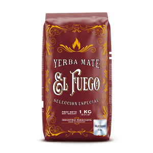 Yerba Mate-set: El Fuego Elaborada 1kg + Kalebass + Bombilla