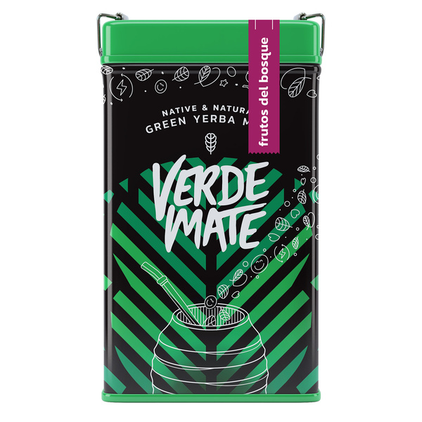 Yerbera – Metallburk + Verde Mate Green Frutos del Bosque 0,5 kg