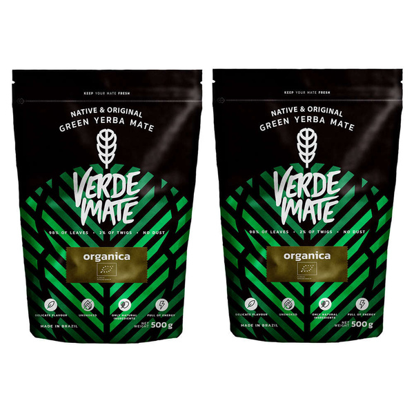 Yerba Mate-set: Verde Mate Organica 2x500g