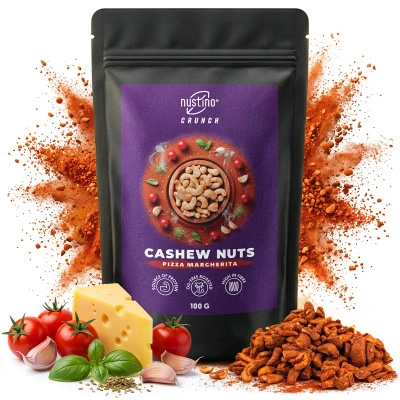 Nustino Crunch – Rostade cashewnötter – Pizza Margherita 100 g