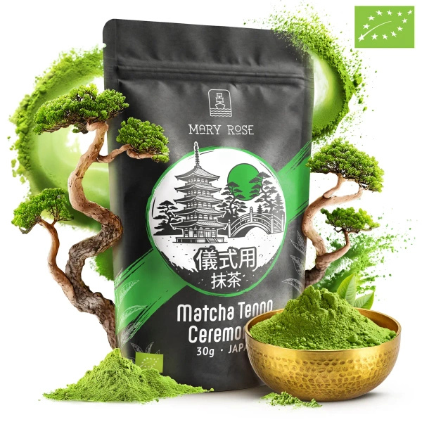 Presentset: japanskt ceremoniellt matcha + matchawan + bambutillbehör