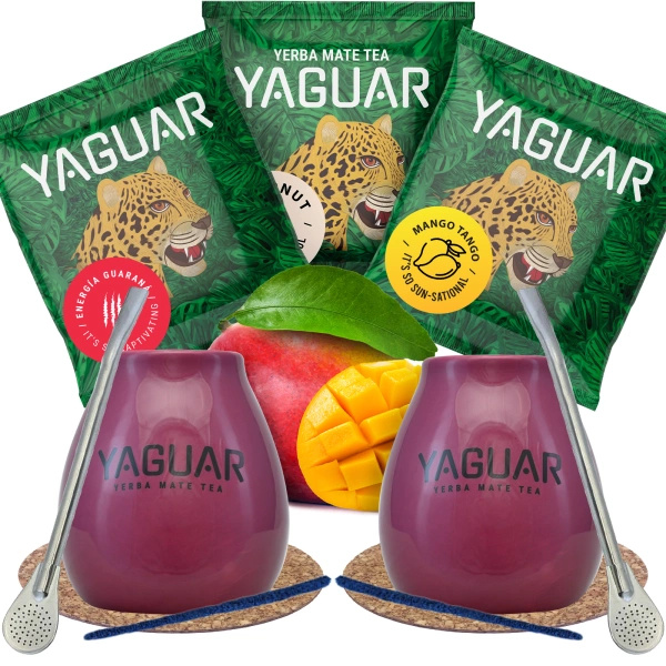 Yerba Mate Calabash Yaguar PREMIUM för två personer