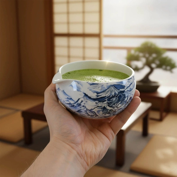 Ceremoniellt set för att tillreda matcha-te: japansk ekologisk matcha 30g + tillbehör