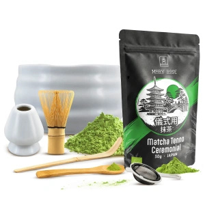Ceremoniellt set för att tillreda matcha-te: japansk ekologisk matcha 30g + tillbehör