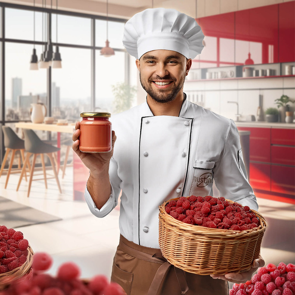 Nustino – Jordnötssmör i pulverform – Raspberry (utan tillsatt socker) 400 g