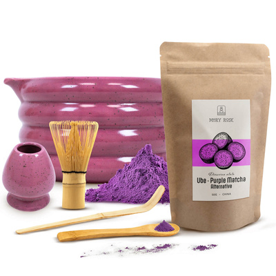 Set för att tillreda Purple Matcha