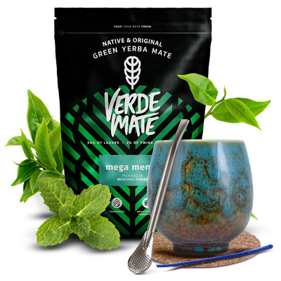 Yerba Mate Set Verde Mate 500g 0,5kg Kalebass + Bombilla