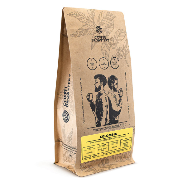 Bro Coffee Roastery - Hela bönor kaffe Colombia Medellin Premium 1 kg