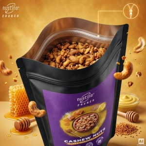 Nustino Crunch – Rostade cashewnötter – Honey Mustard Crunch 200 g