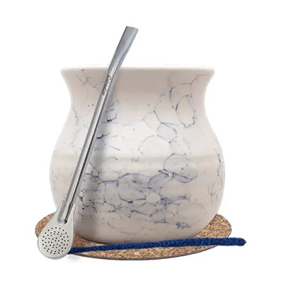 Startset Mate-kopp/-kurv + Bombilla 19cm Yerba Mate