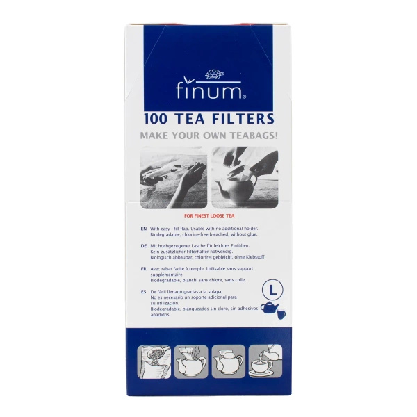 Tefilter av papper – storlek L (100 st)