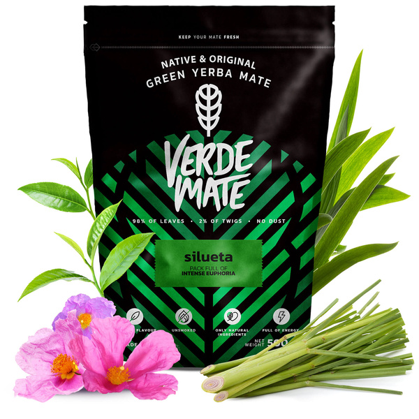 Yerba Verde Mate Grön SILUETA 1kg despalada FIT