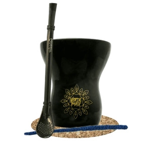 Tillbehörssats för Yerba Mate: Kalebass + Bombilla