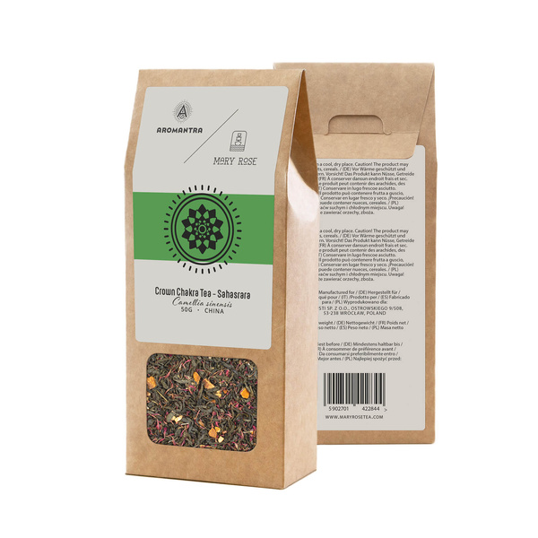 Aromantra x Mary Rose – Kronchakra Te Sahasrara (grönt te) 50 g