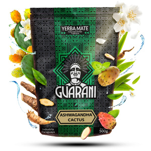 Yerba Mate set Guarani Ashwagandha 500g Kalebass + Bombilla
