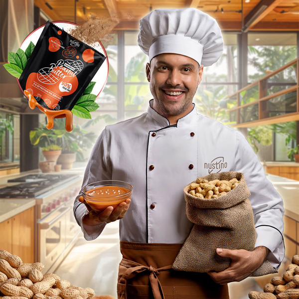 Nustino – Jordnötssmör i pulverform – Salted Caramel (utan tillsatt socker) 400 g