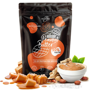 Set med jordnötssmörspulver Nustino: Raspberry + Salted Caramel + Matcha 3x400g