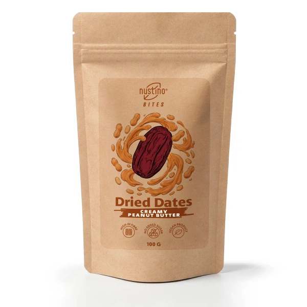 Nustino Bites – Torkade Dadlar – Creamy Peanut Butter 100 g