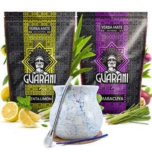 Yerba mate set Guarani 2x500g keramisk kalebass bombilla
