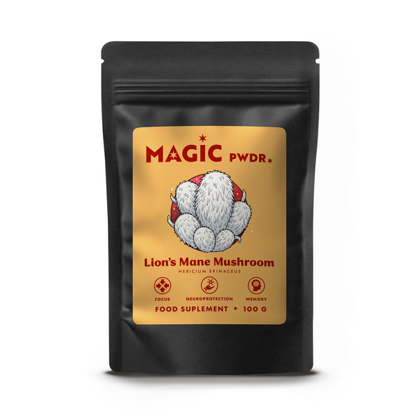 Magic Pwdr – Lion’s Mane – Igelkottstaggsvamp 100 g