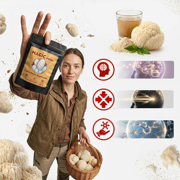 Magic Pwdr – Lion’s Mane – Igelkottstaggsvamp 100 g