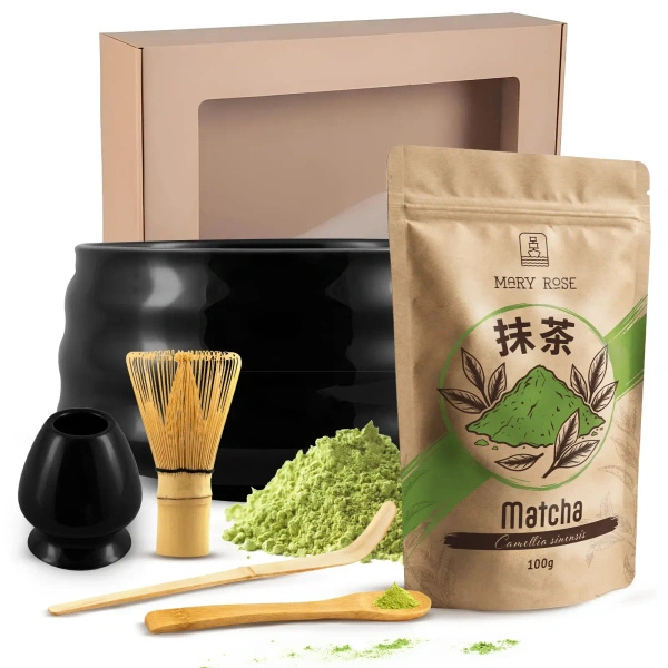 Presentset för bryggning av Matcha te