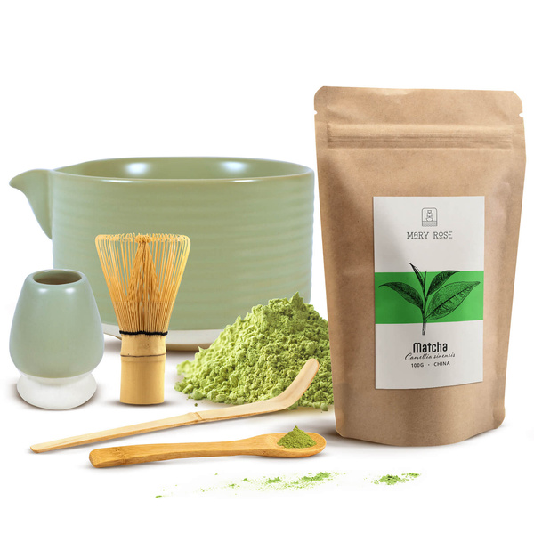 Set för bryggning av Matcha te