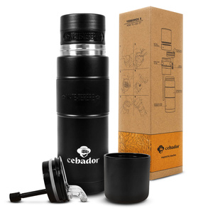 Yerbomos XL ALL IN ONE - 750ml - Mate-kopp, termos och bombilla i ett (svart)