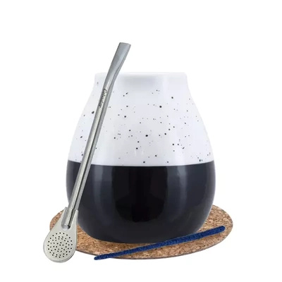 Yerba Mate startpaket stor CALABACH bombilla