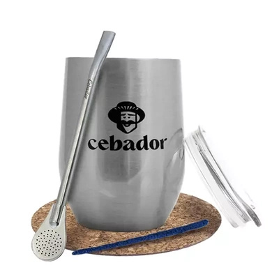 Yerba Mate Tillbehör Set: termisk mate-mugg TermoLid + bombilla