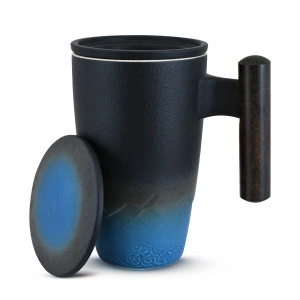Keramikkopp med lock och sil Mystea 300 ml