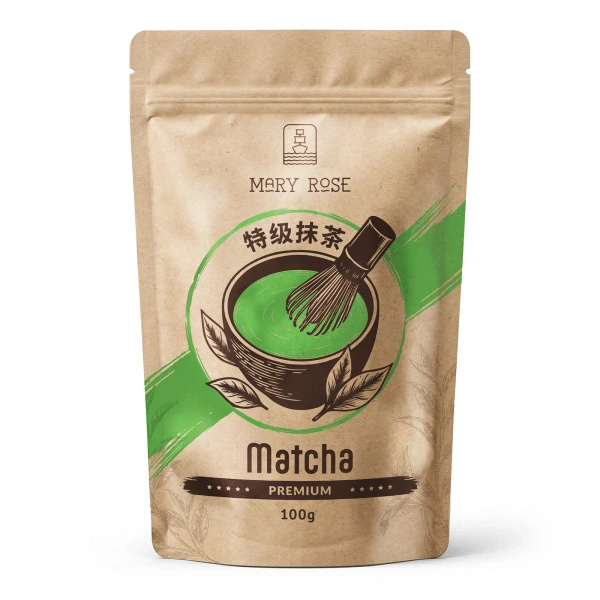 Presentset: premium-matcha + matchawan + bambustillbehör