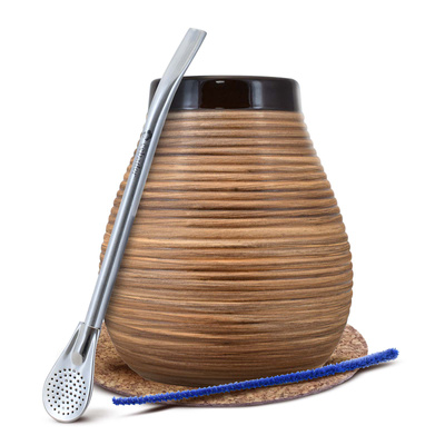 Yerba Mate Starterset Kalebass + Bombilla