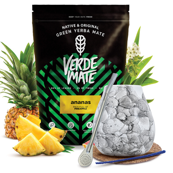 Yerba Mate Set Verde Mate 500g 0,5kg Kalebass + Bombilla