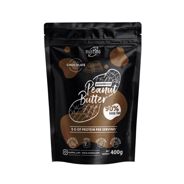 Set med jordnötssmörspulver Nustino: Classic + Chocolate 2x400g