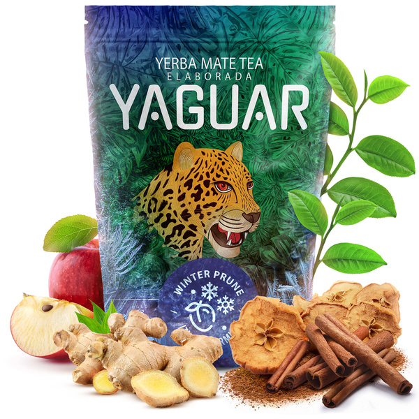 Yerba Yaguar vinterplommon 500 g presentförpackning