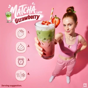 Mary Rose – Strawberry Matcha Latte 100 g