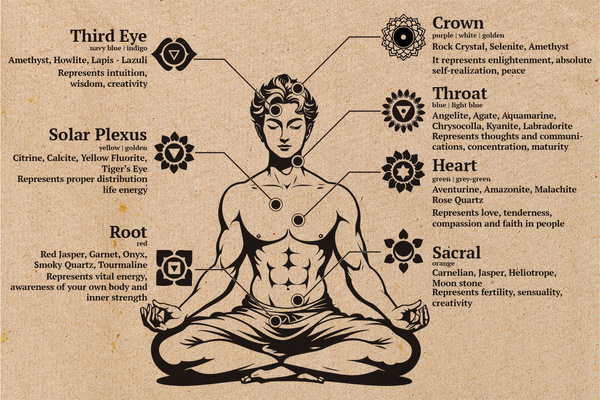 Pappersetikett Buddha stenar TTL 100mm x 150mm