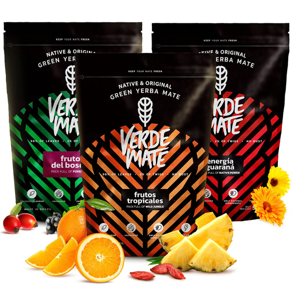 Yerba Verde Mate Grön 3x500g olika blandningar
