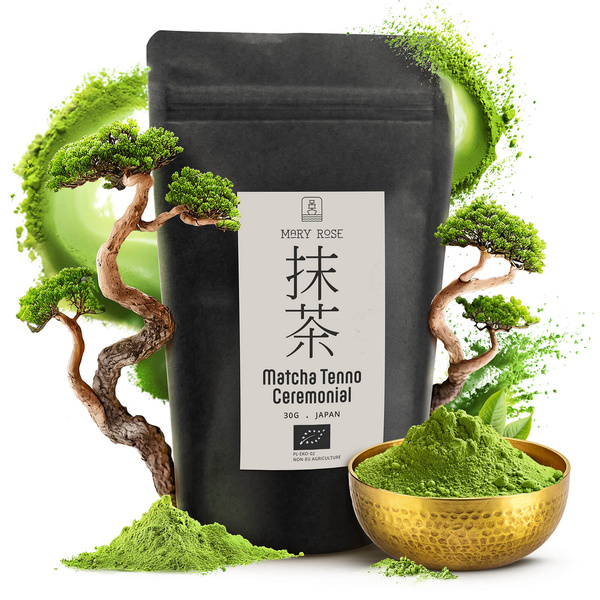 Ceremoniellt set för att tillreda matcha-te: japansk ekologisk matcha 30g + tillbehör