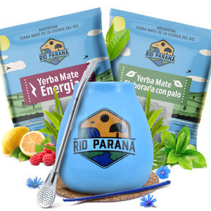 Yerba Mate Rio Parana set 2x50g Kalebass + Bombilla