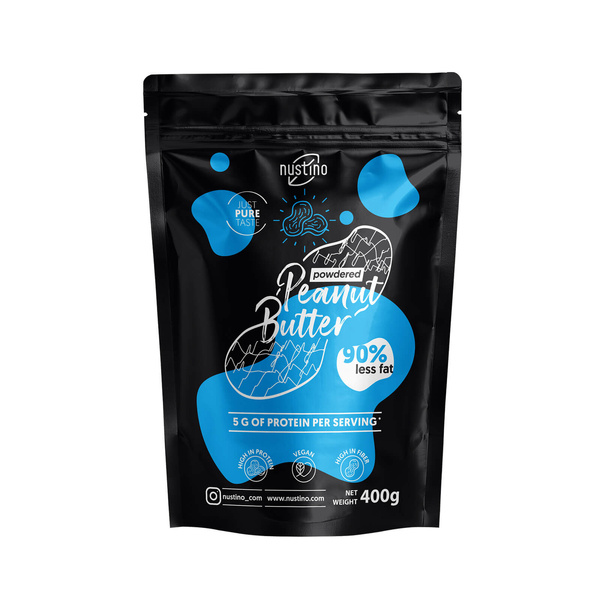 Set med jordnötssmörspulver Nustino: Classic + Pure 2x400g
