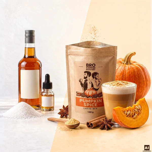 Set till Pumpkin Spice Latte: kaffe Bro Coffee Roastery Brazil Samba 1kg + Pumpkin Spice Latte Mix 100g