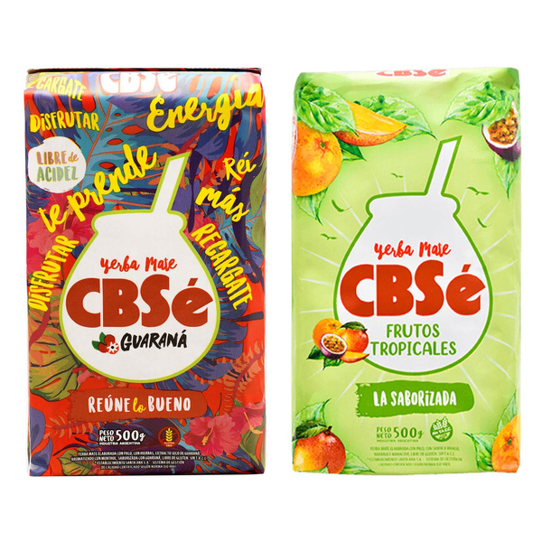Yerba Mate Set 2 x CBSe Energia Guarana Frutos Tropicales 0,5kg