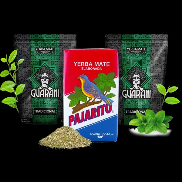 Yerba Mate Elaborada Set: 2x Guarani + 1x Pajarito