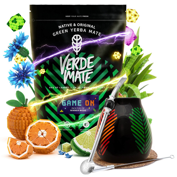Yerba Mate Set Verde Mate Game On 400g 0,4kg Kalebass + Bombilla