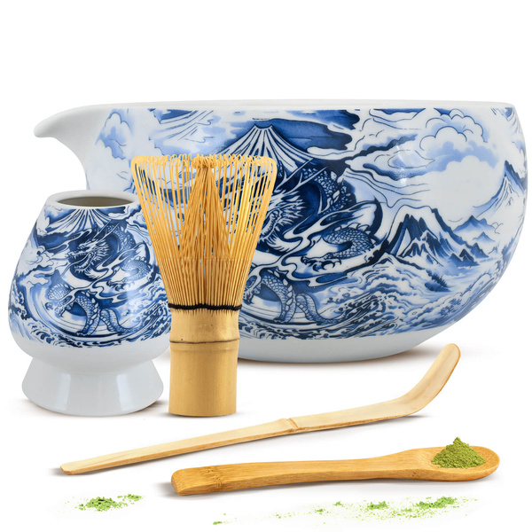 Set med tillbehör bryggning av Matcha te
