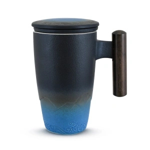 Keramikkopp med lock och sil Mystea 300 ml