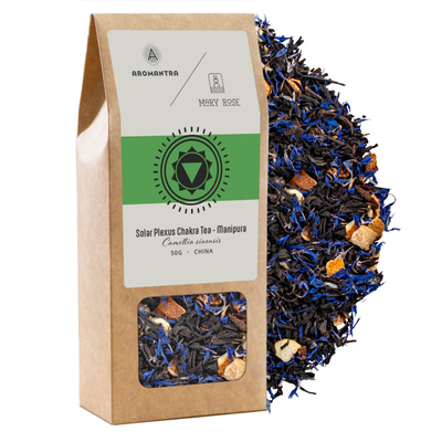 Aromantra x Mary Rose – Solar Plexus-chakra Te Manipura (svart te) 50 g
